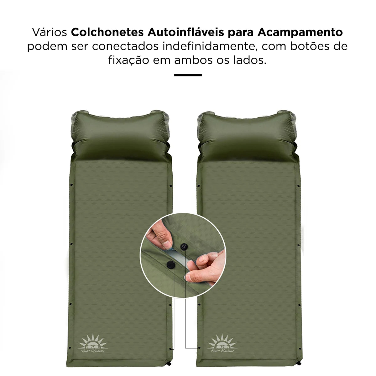 Colchão Inflável Automático Camping 1 Pessoa