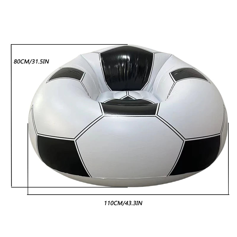 Sofá Inflável Lazy - Futebol, PVC, Portátil e Impermeável