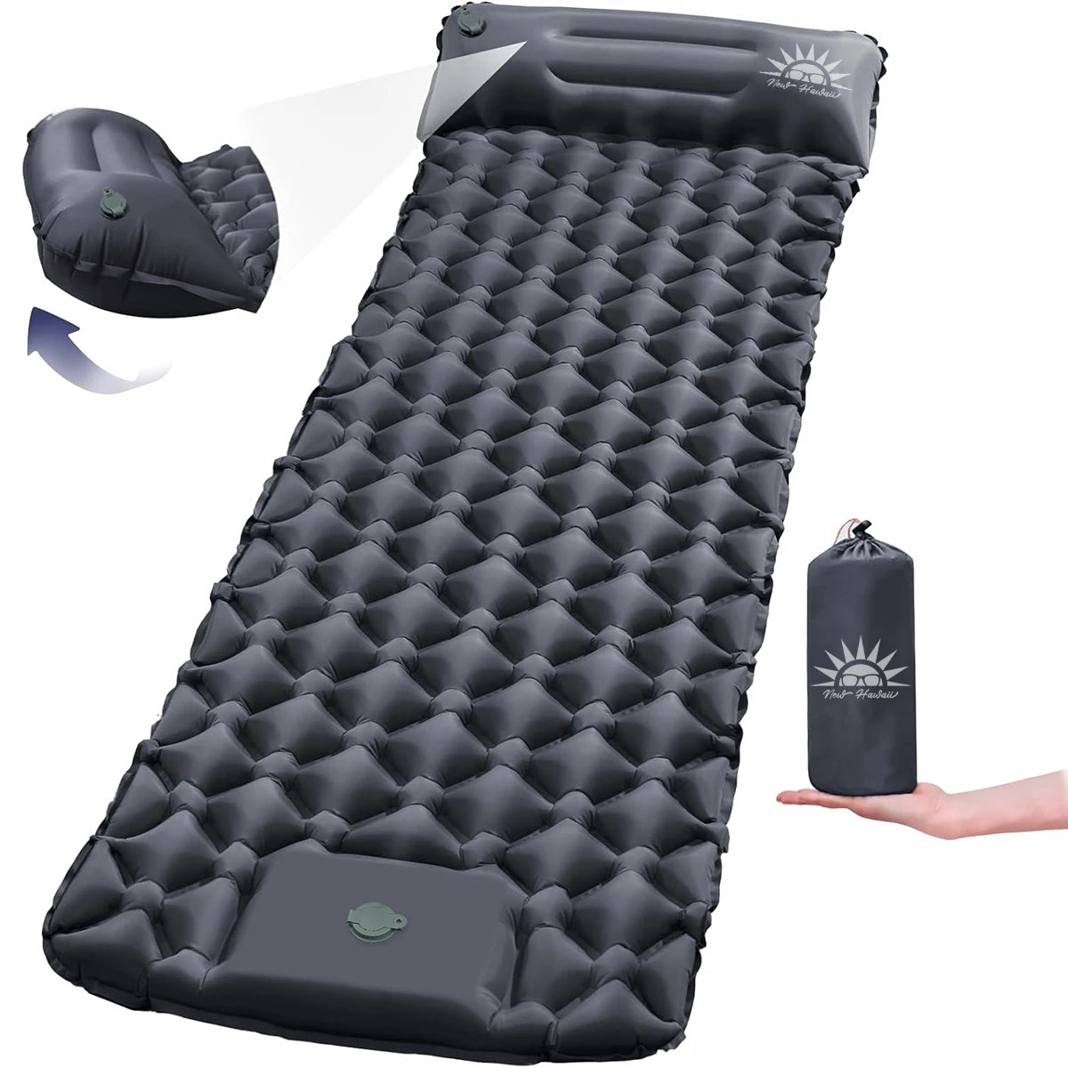 Travesseiro Inflável Portátil para Camping - Conforto e Leveza para suas Aventuras