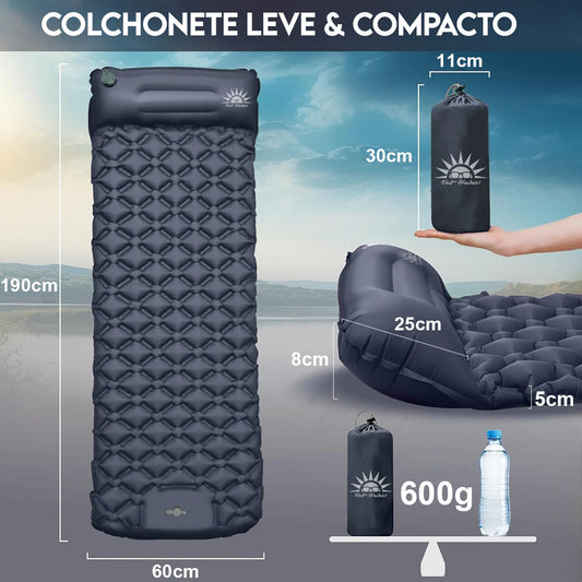 Travesseiro Inflável Portátil para Camping - Conforto e Leveza para suas Aventuras
