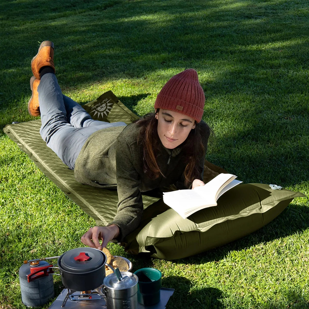 Colchão Inflável Automático Camping 1 Pessoa