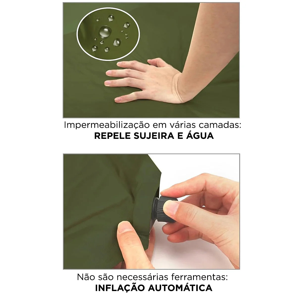 Colchão Inflável Automático Camping 1 Pessoa