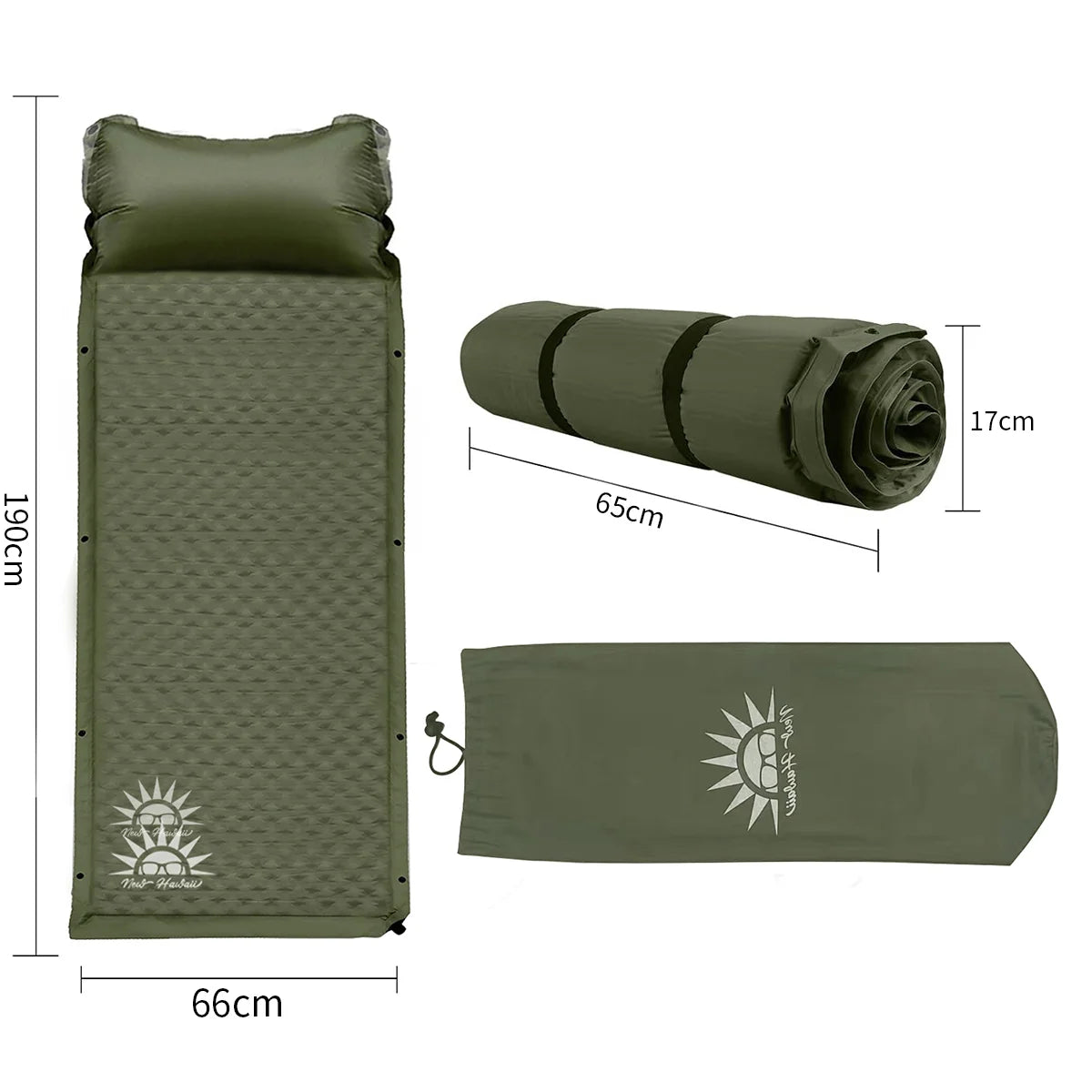 Colchão Inflável Automático Camping 1 Pessoa