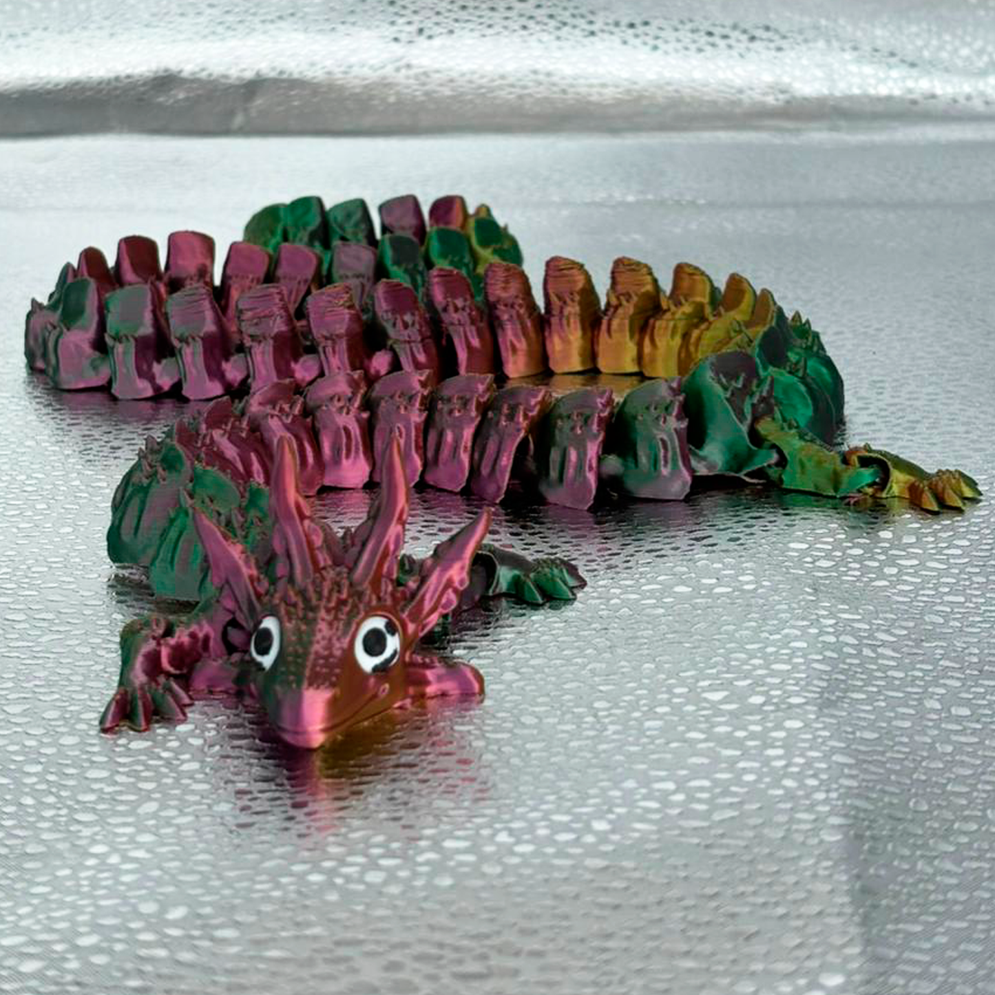 Dragão Articulado Tricolor – Edição Flex 3D | Colecionável Geek