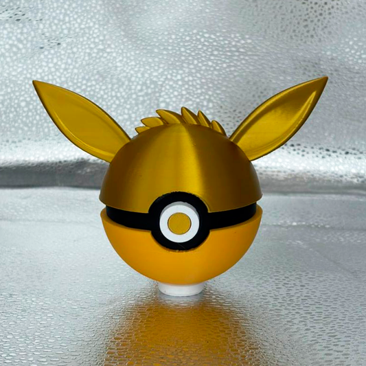 Pokeboll Dourada com Orelhas – Edição Especial | Coleção Pokeboll 3D