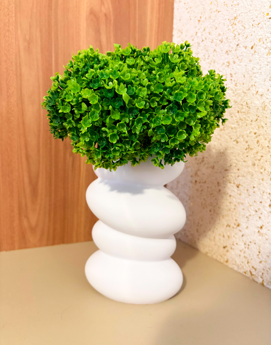 Vaso Decorativo Moderno com Arranjos Artificiais (20cm)