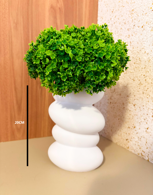 Vaso Decorativo Moderno com Arranjos Artificiais (20cm)
